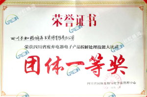 First Prize of Sichuan Province Dismantling Skills Competition